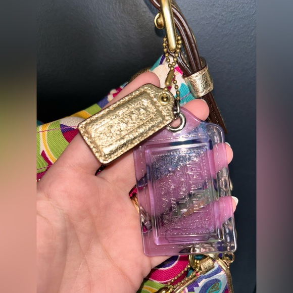 Y2K Coach Poppy Graffiti Multicolor Pop-Print Shoulder Bag & Matching Wristlet - Picture 5 of 16